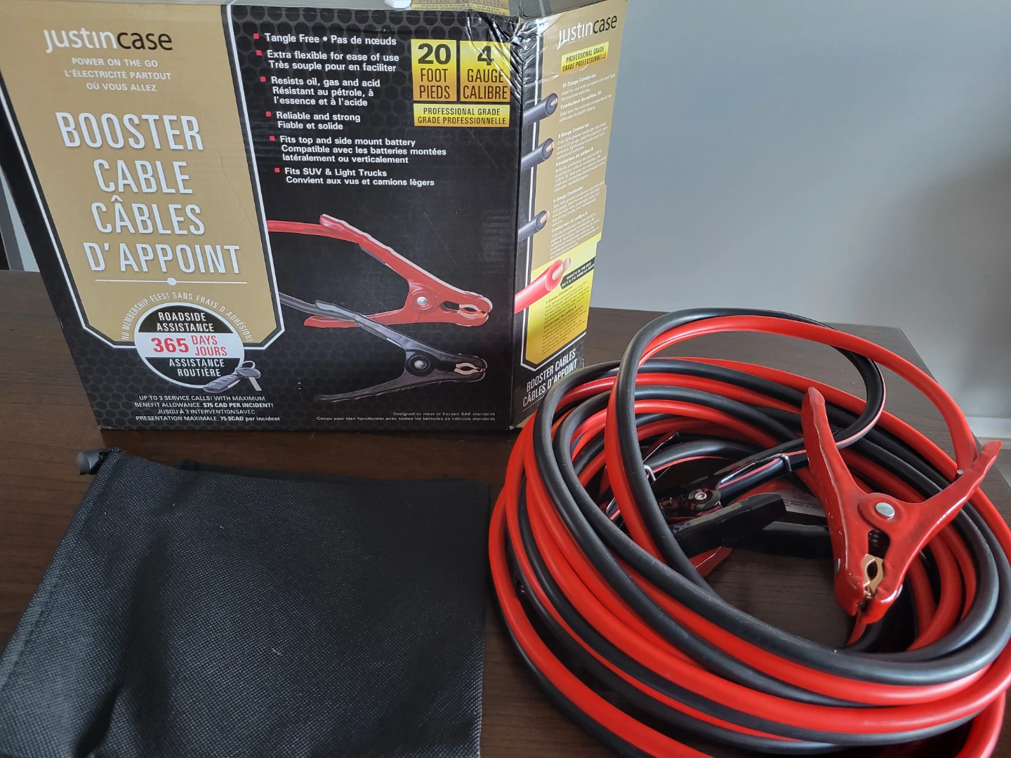 JustinCase 20 Foot 4 Gauge Booster Cables