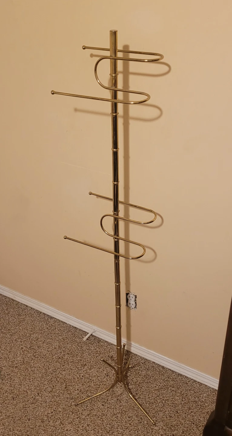 Vintage Brass Towel Rack