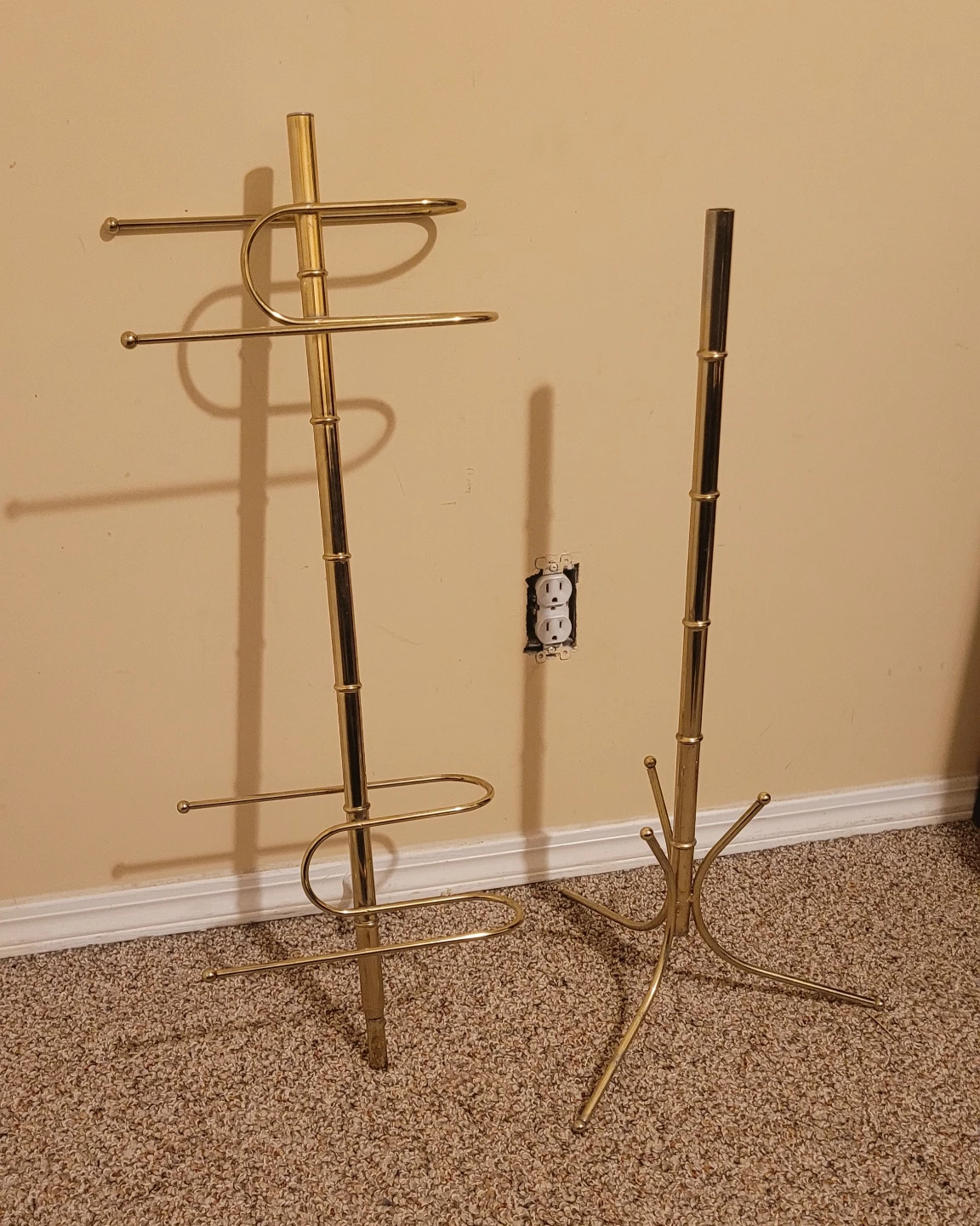 Vintage Brass Towel Rack - photo 2