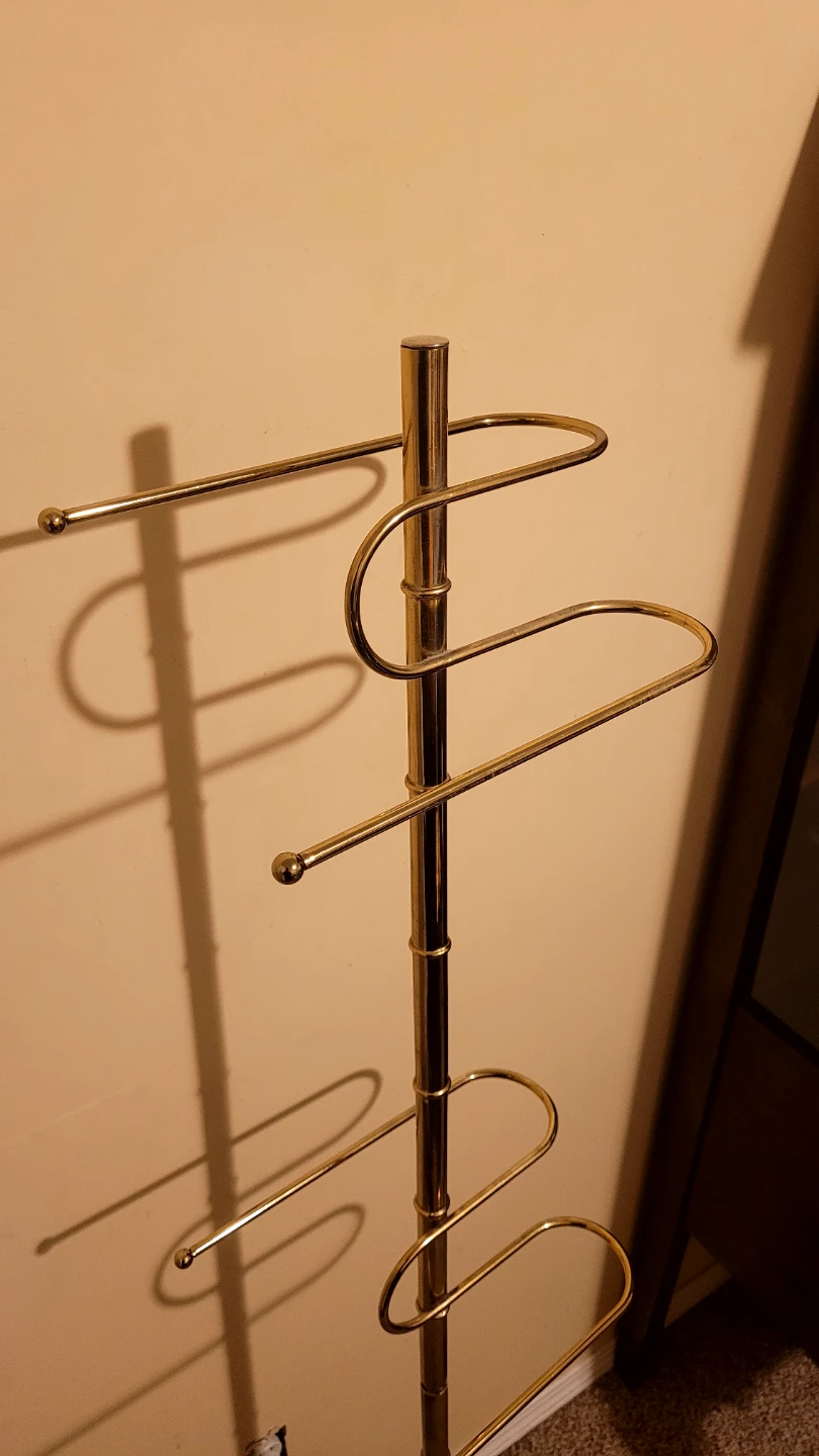 Vintage Brass Towel Rack - photo 3