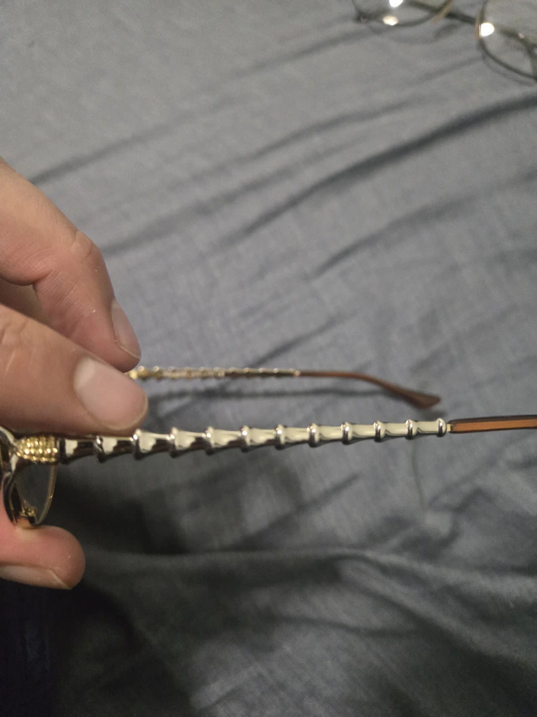Yves Saint Laurent Gold Metal Round Eyeglasses Frames - photo 3