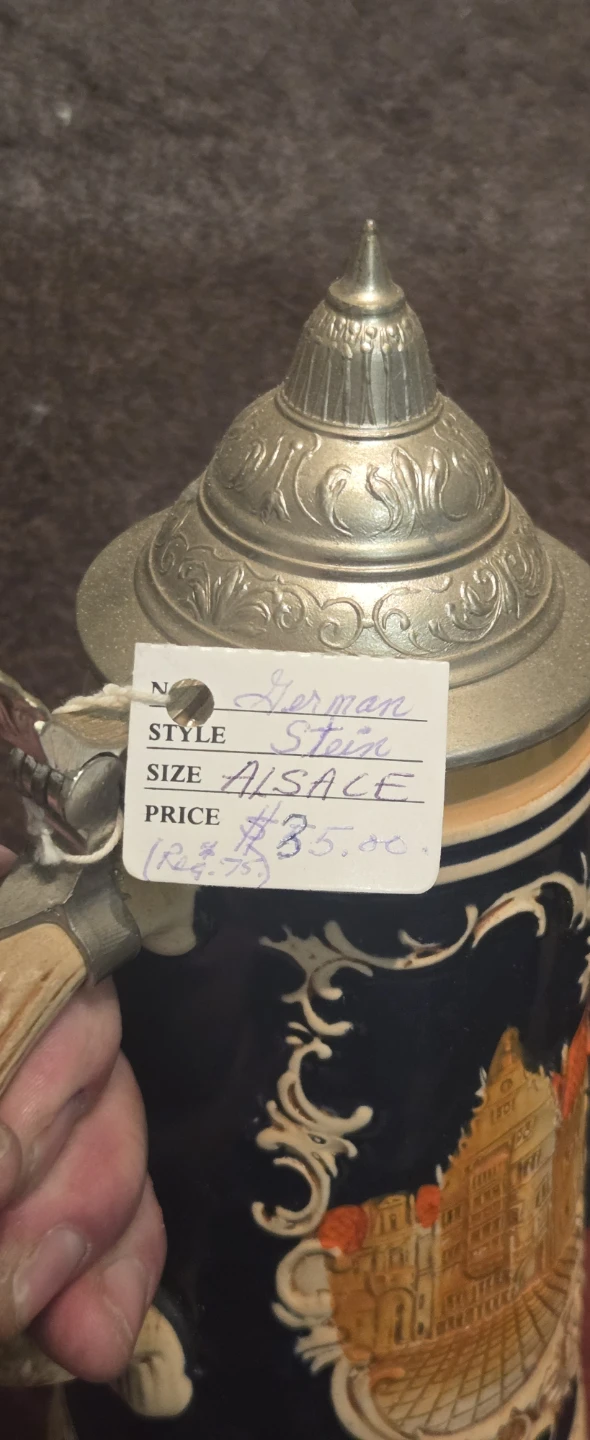 German Alsace Stein Beer Mug - photo 2