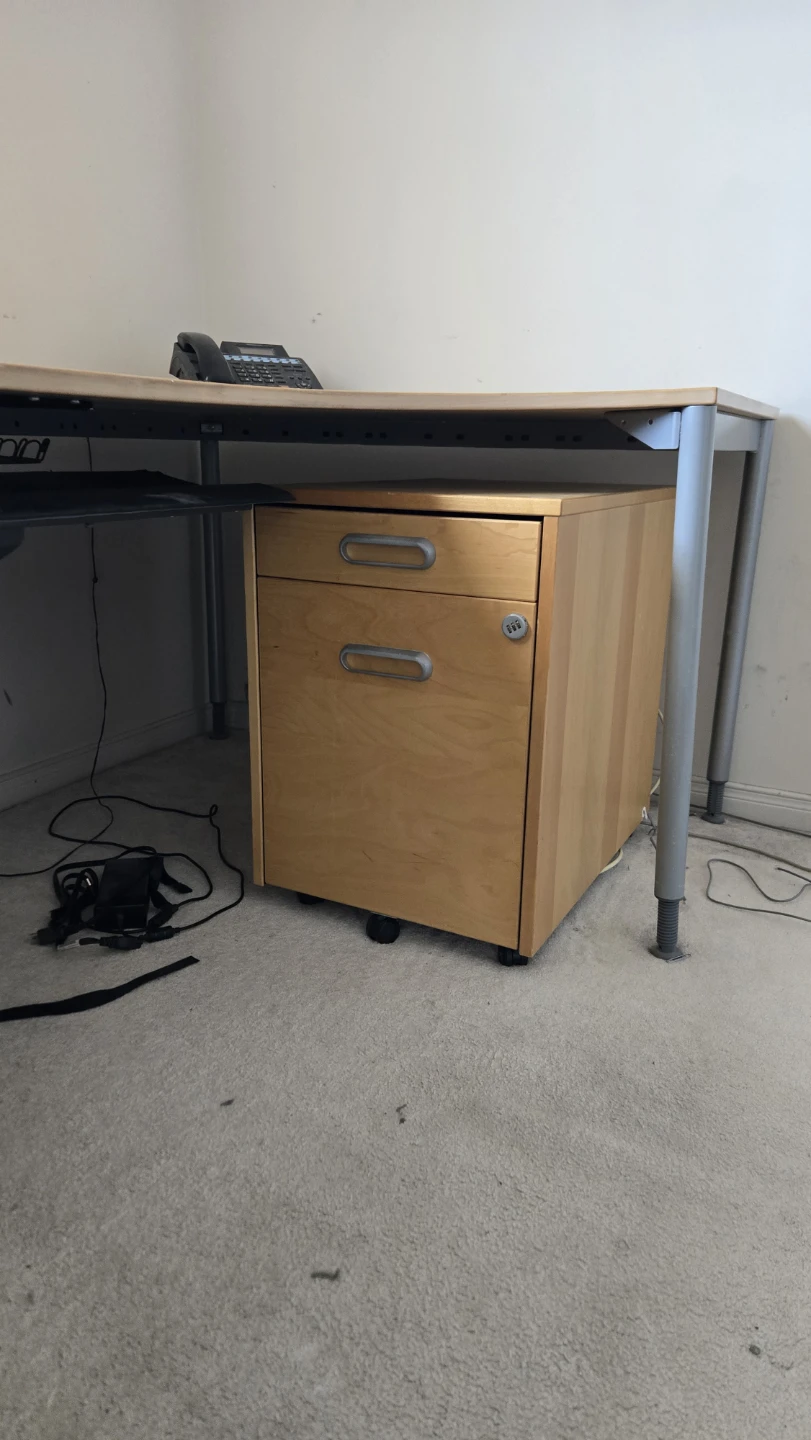 Wooden Pedestal Filing Cabinet
