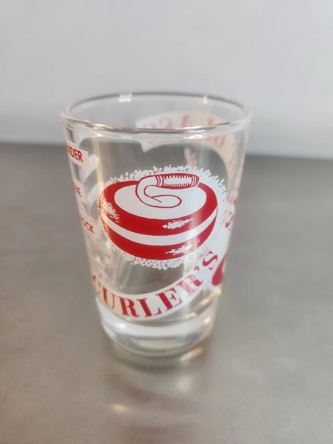 Curling Shot Glass 5oz