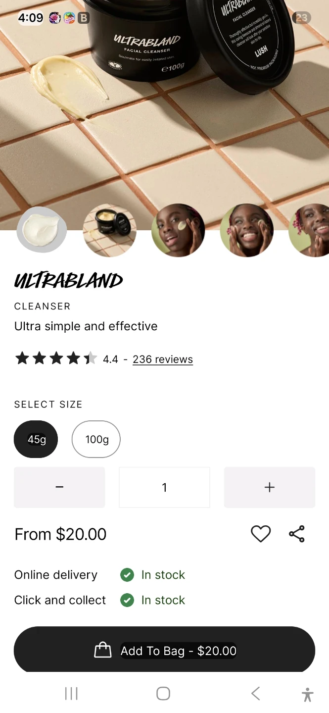 Lush Ultrablend Facial Cleanser 100g - photo 2