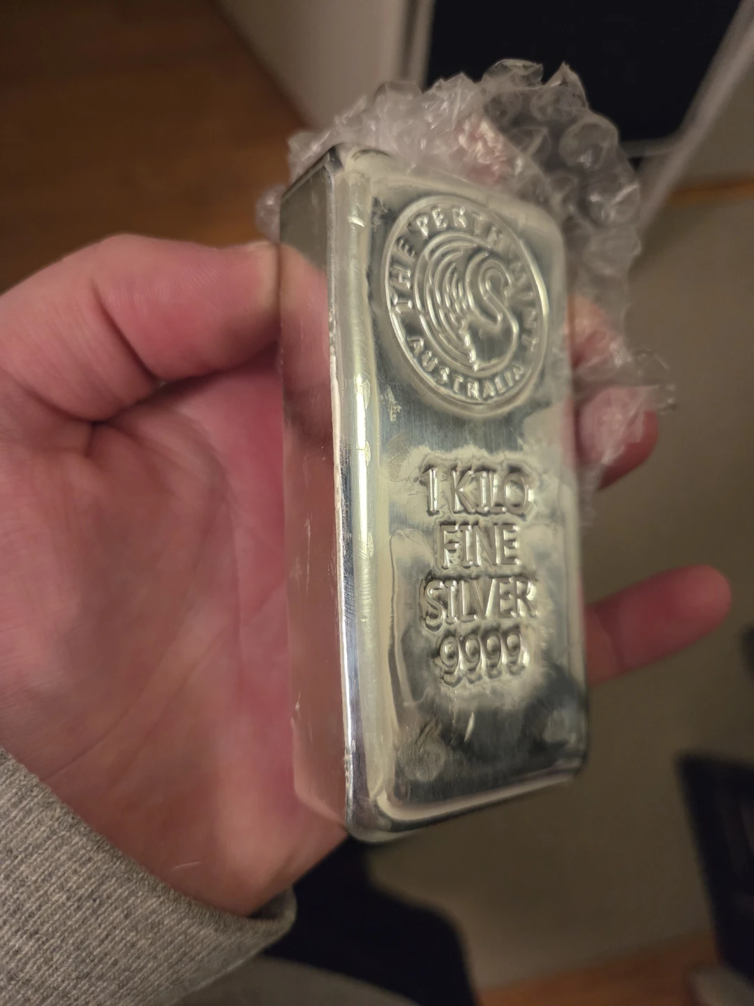 1 Kilo Fine Silver 9999 Perth Mint Bar - photo 2