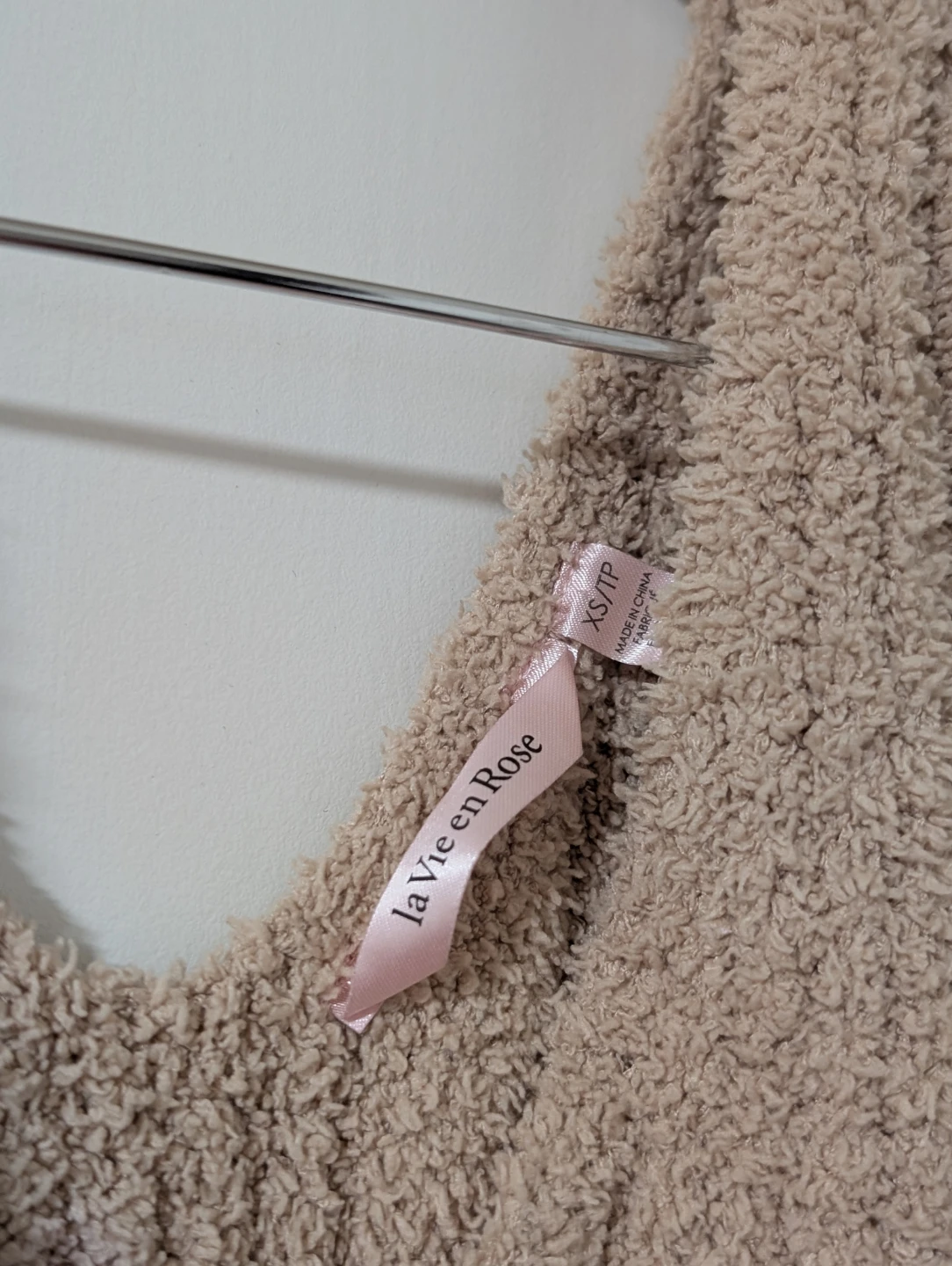 La Vie en Rose Fuzzy Lounge Set - Beige - XS/TP - photo 3
