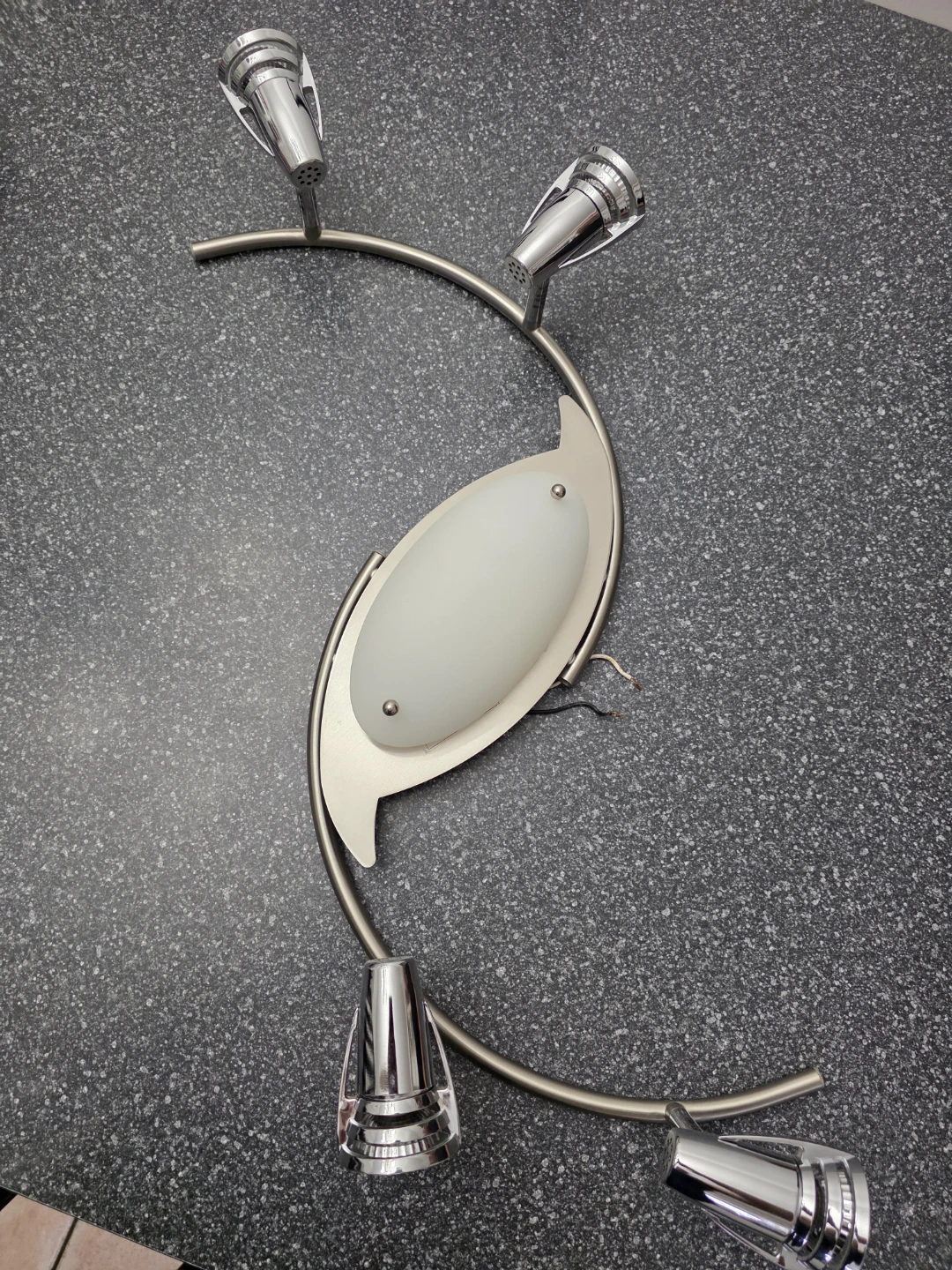 Brushed Nickel 4-Light Swirl Track Lighting Fixture