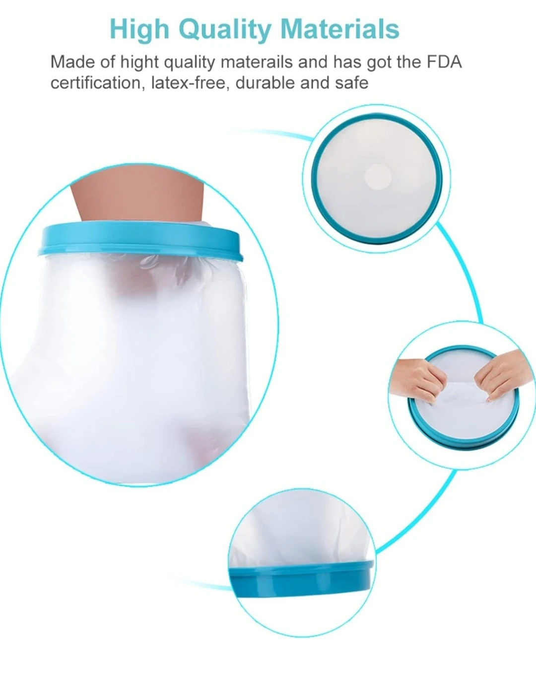 Foot Cast Cover for Adult Shower, Waterproof Seal Tight Cast - photo 3