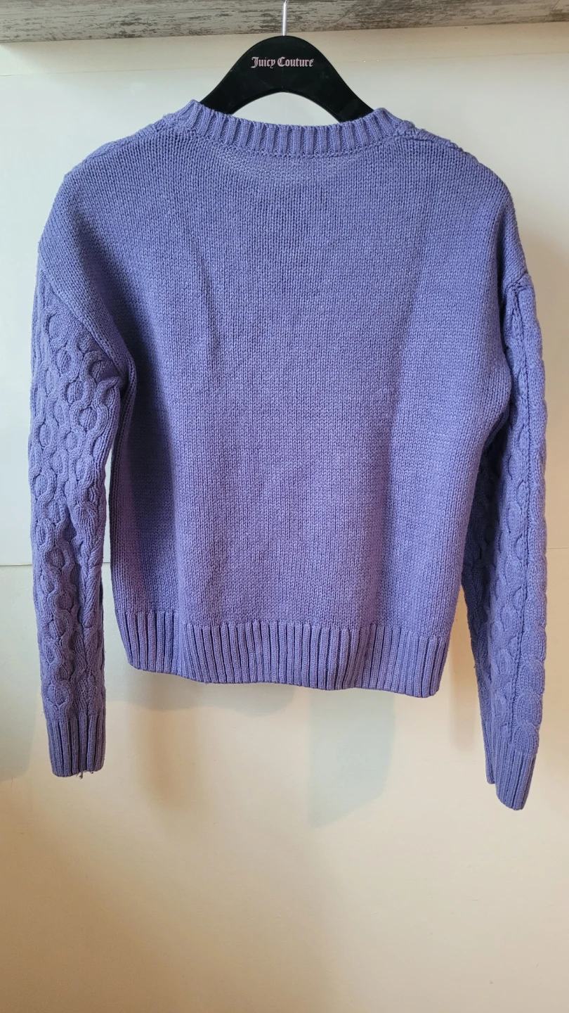 Purple Cable Knit Sweater XS - photo 2