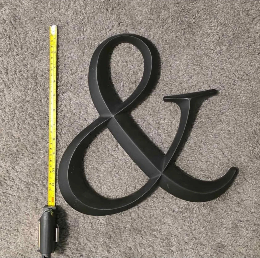 Large Black Decorative Sign