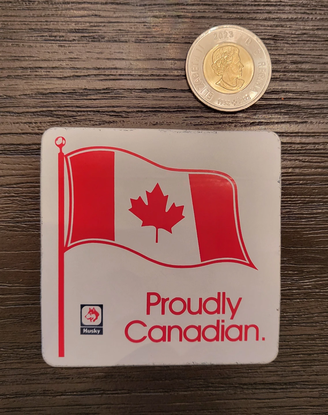 Vintage Husky Proudly Canadian Sticker - photo 2