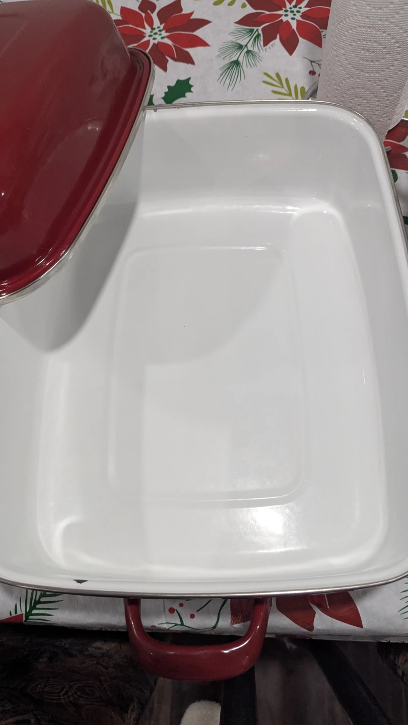 KitchenAid Porcelain Enamel Roaster Pan with Lid - 45 cm, 18" - photo 4
