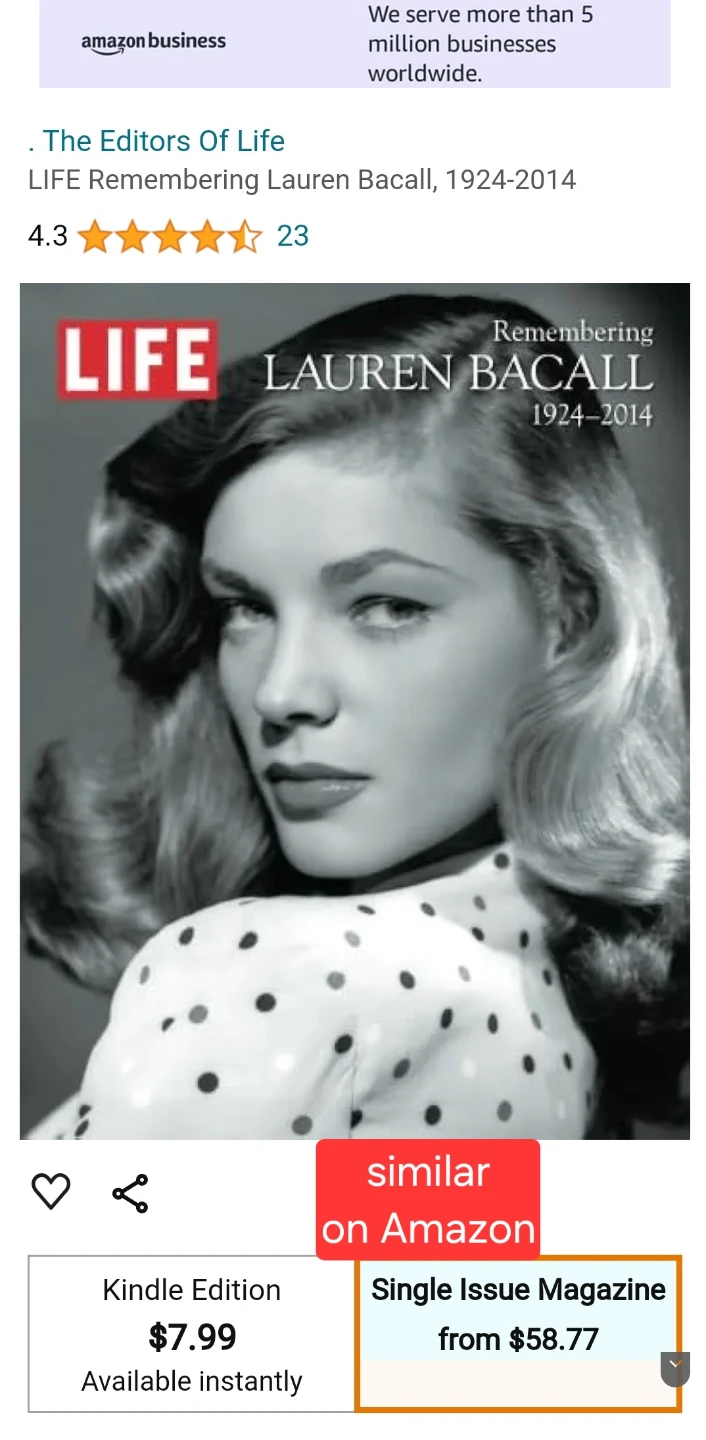LIFE Magazine Remembering Lauren Bacall 1924-2014 - photo 3