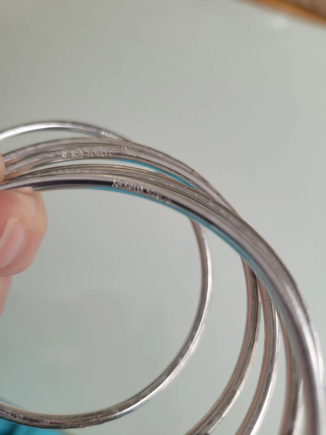 Grad Gift Boho Set of 6 .925 Sterling Silver Bangles - photo 3