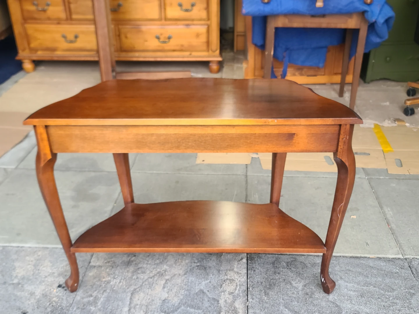 Wooden Console Table with Shelf