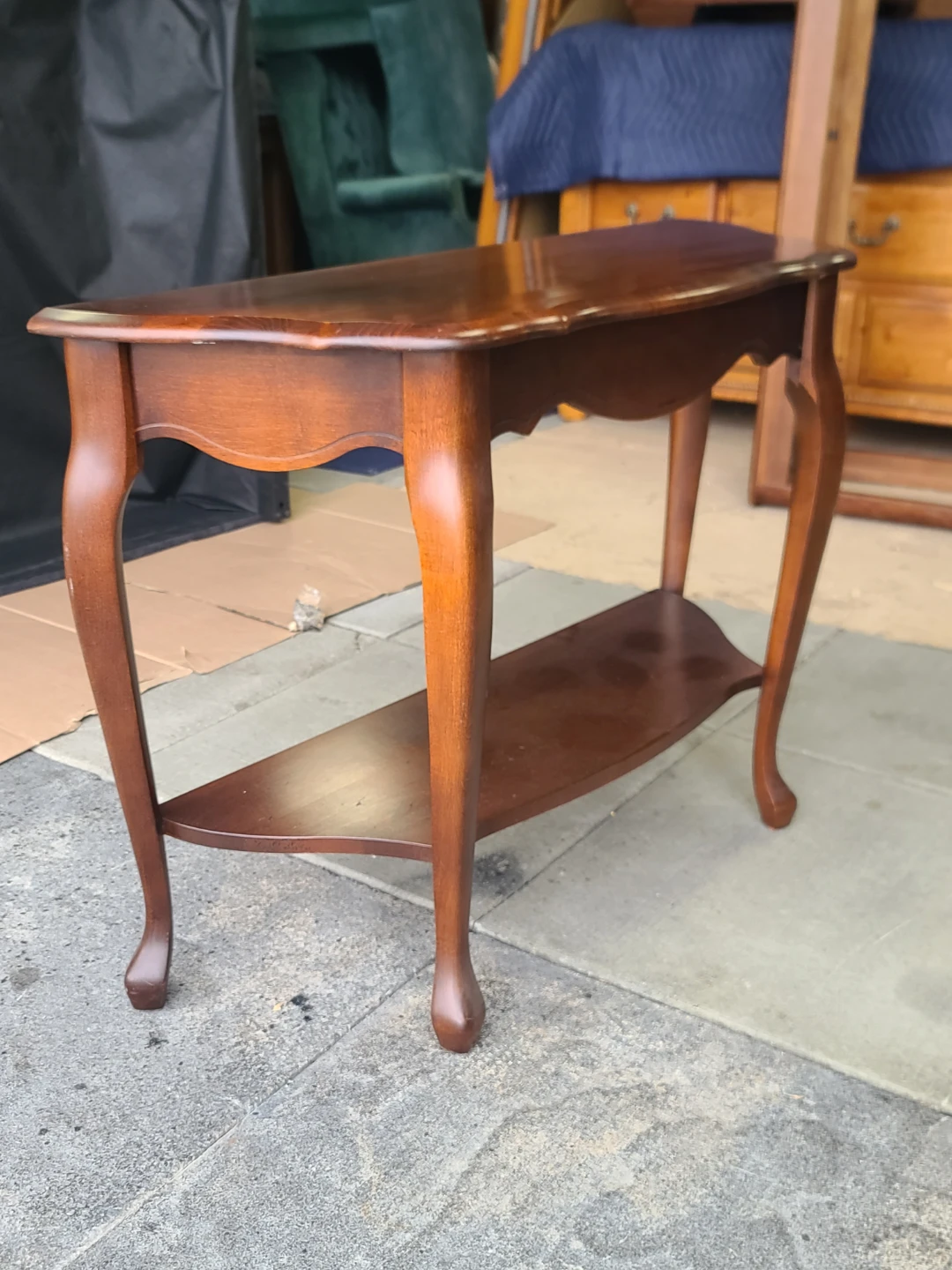 Wooden Console Table with Shelf - photo 3