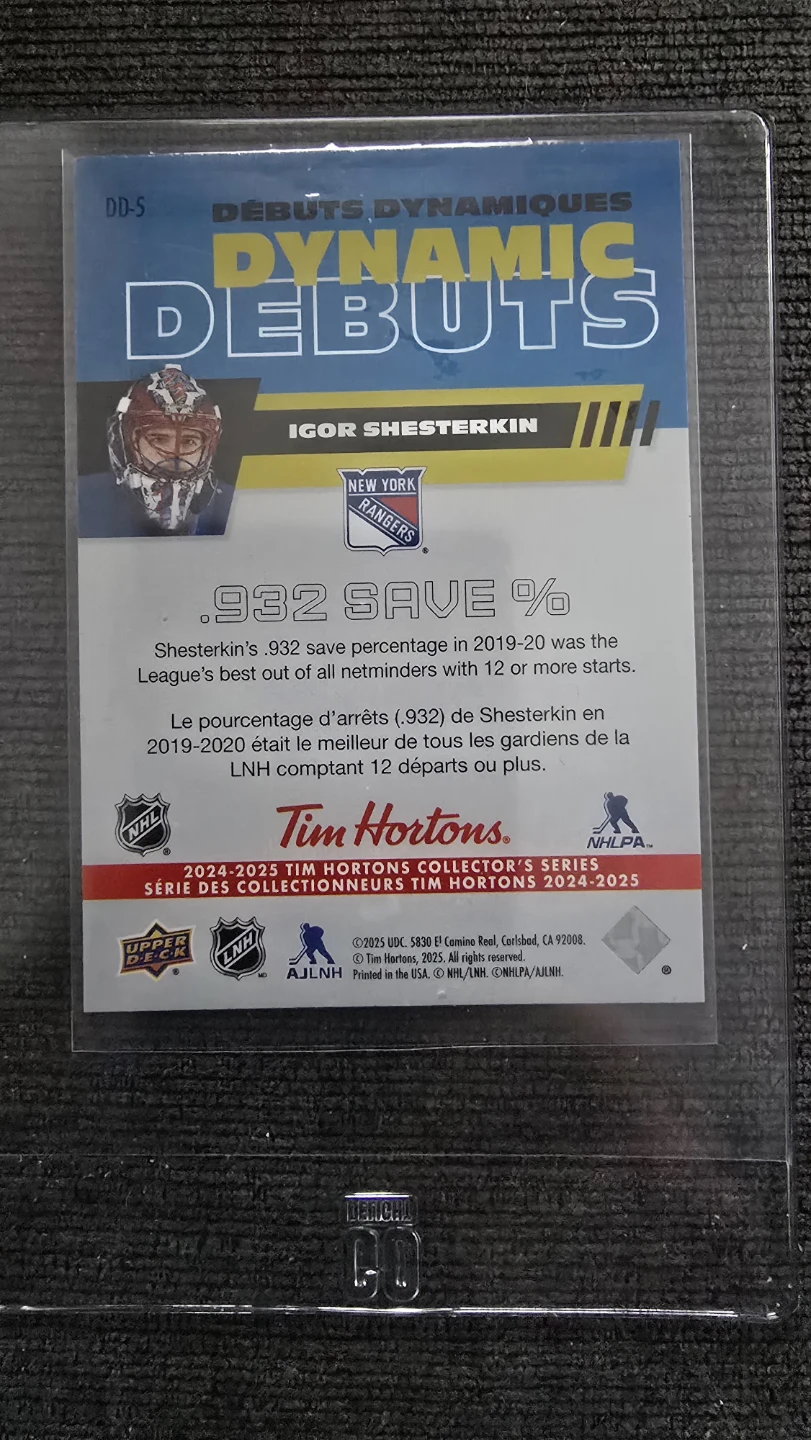 Igor Shesterkin Dynamic Debuts Hockey Card - photo 2