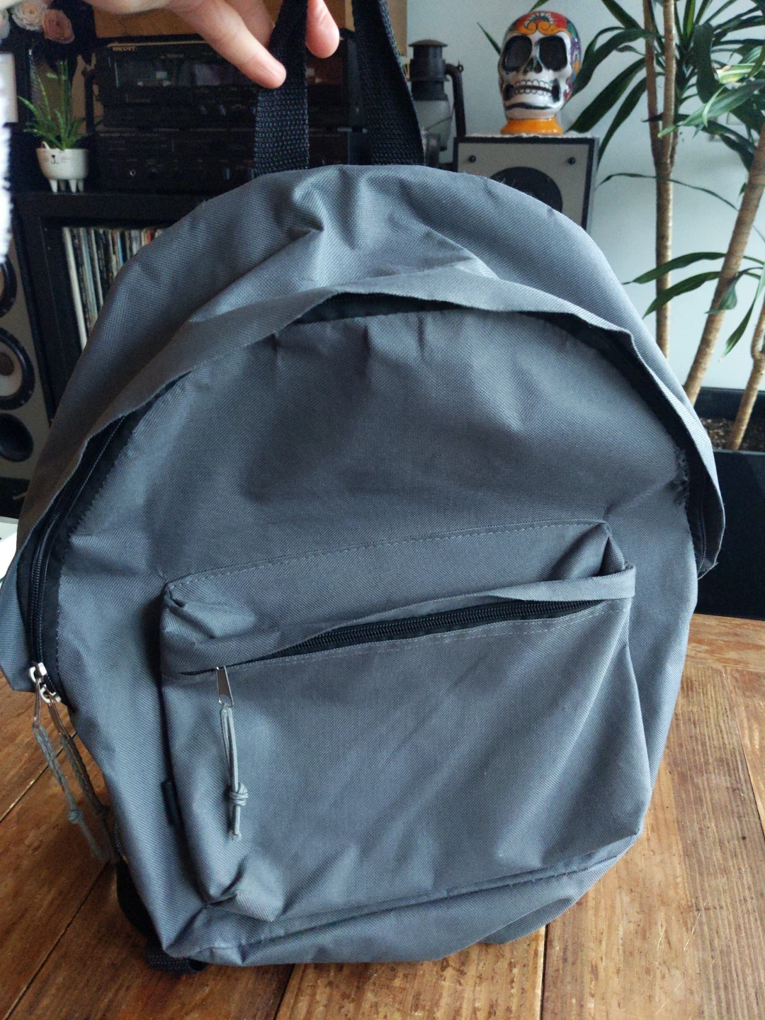 Grey backpack