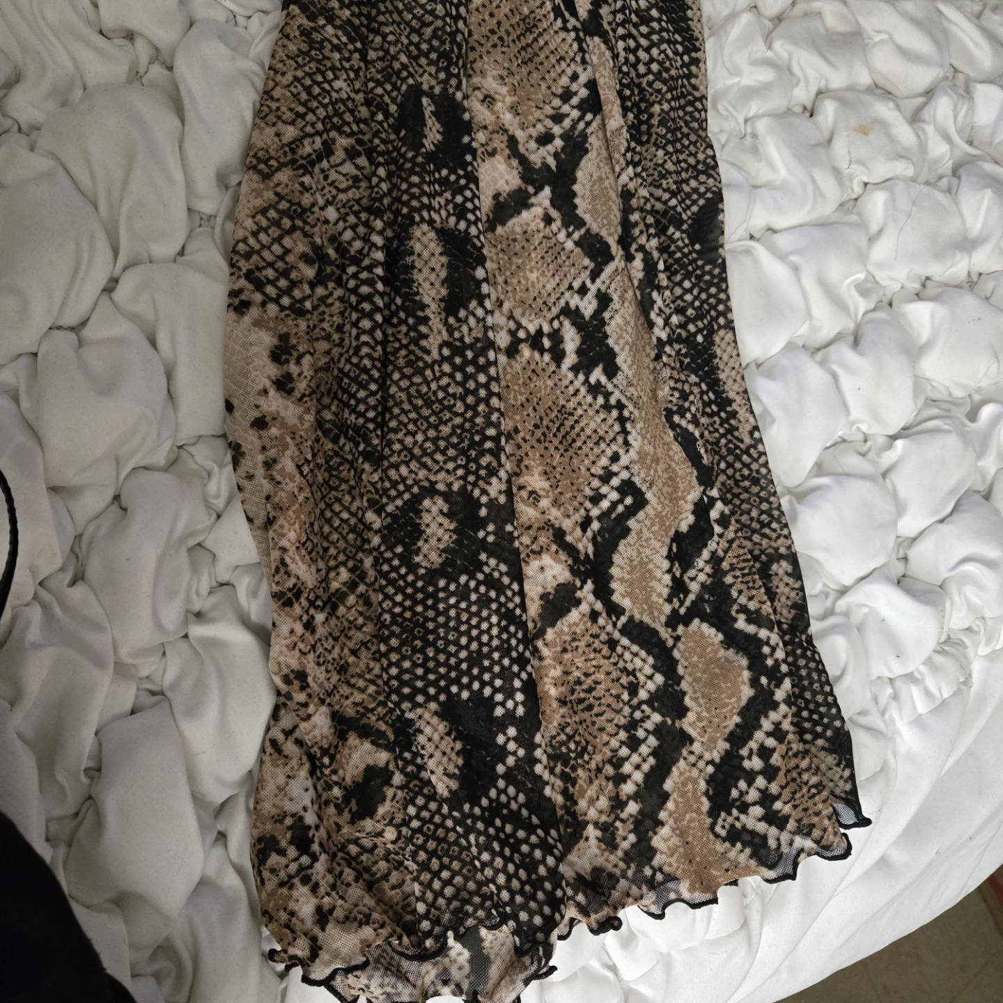 Fashion Nova Snake Print Mesh Maxi Set - photo 3