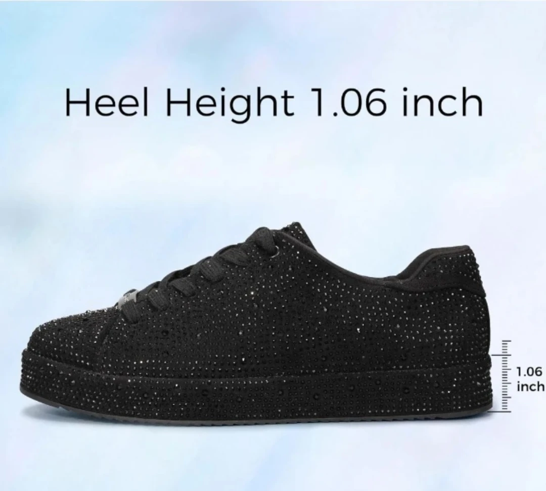 Lucky Step Black Rhinestone Embellished Sneakers - photo 2