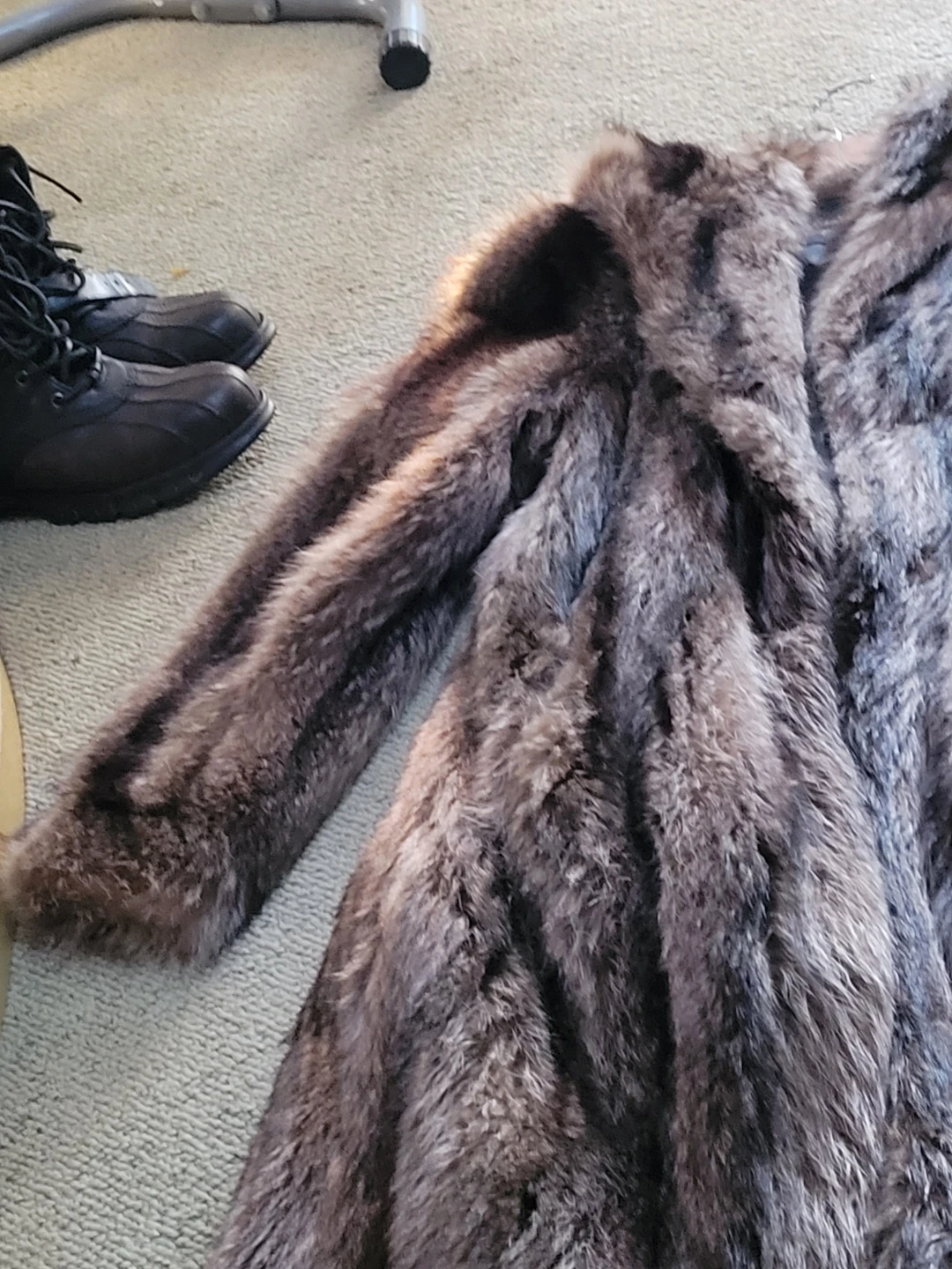 ANEW Women's Racoon Fur Coat - Size S