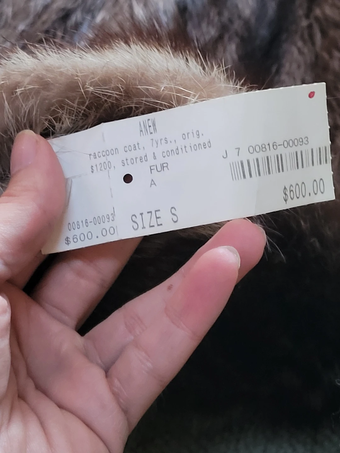 ANEW Women's Racoon Fur Coat - Size S - photo 2