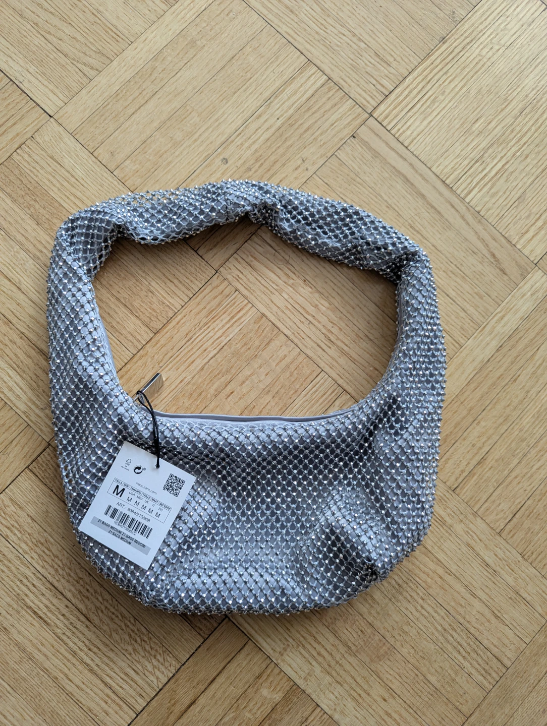 Zara Silver Shoulder Bag