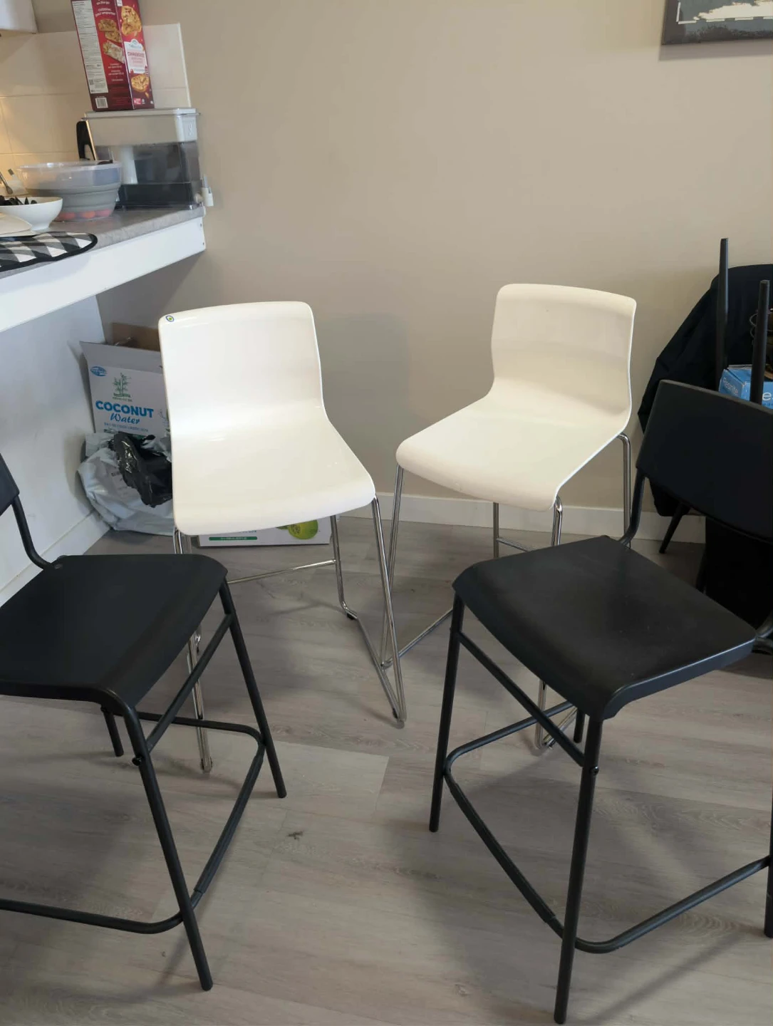 IKEA Glenn Bar Stool - White/Chrome
