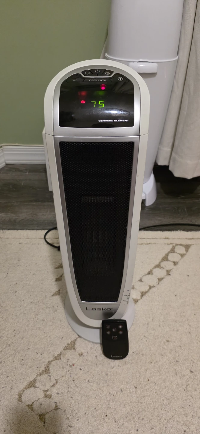 Ceramic Tower Heater + timer, auto shut-off, and remote