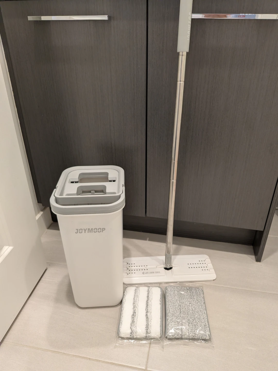 JOYMOOP Mop and Bucket Set with 2 microfibre pads