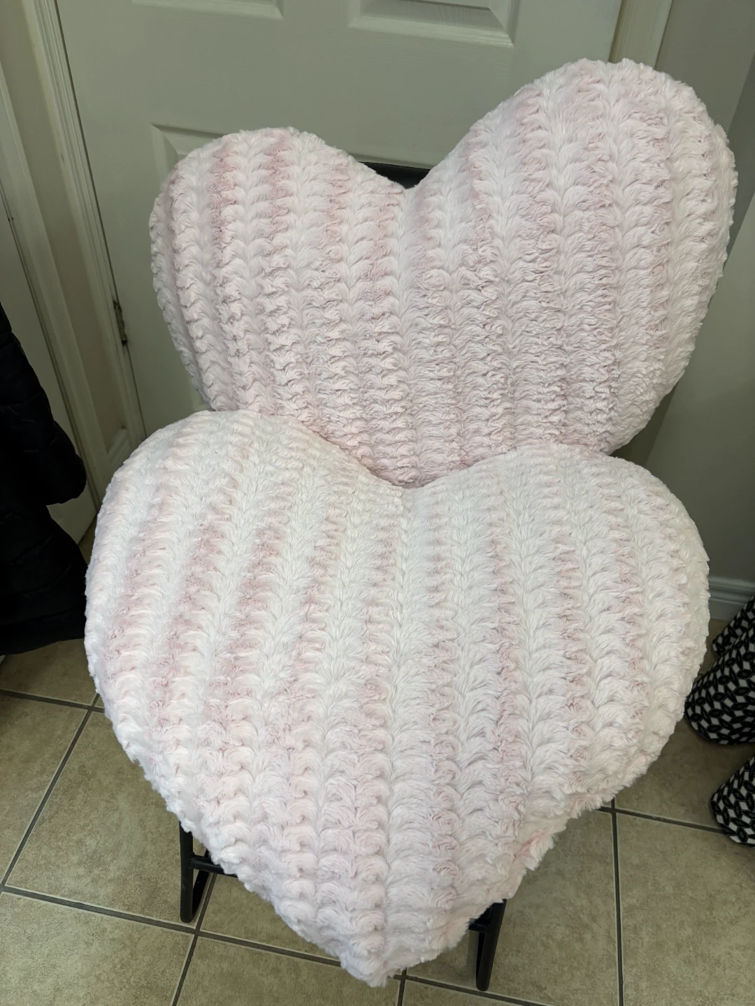 Pink Heart Plush Pillow