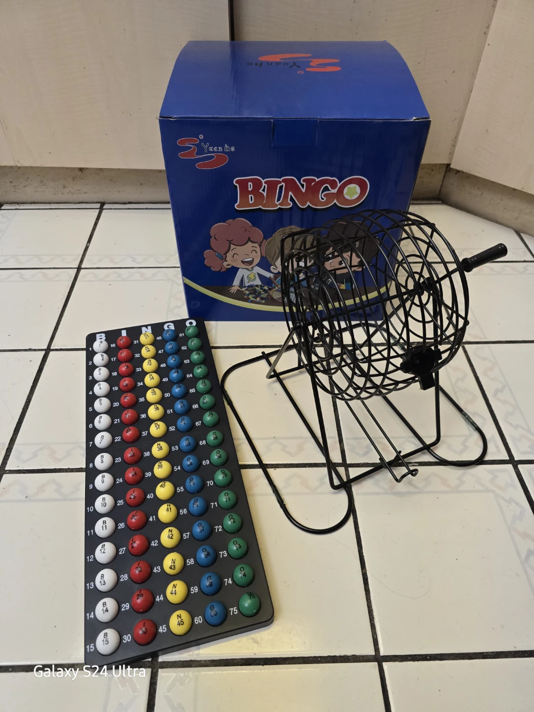 🏆 Yuanhe Deluxe Bingo Game Set Metal Round Cage - photo 5