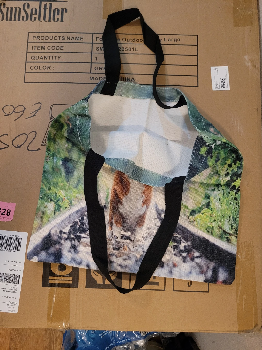 SunSettler Corgi Print Tote Bag