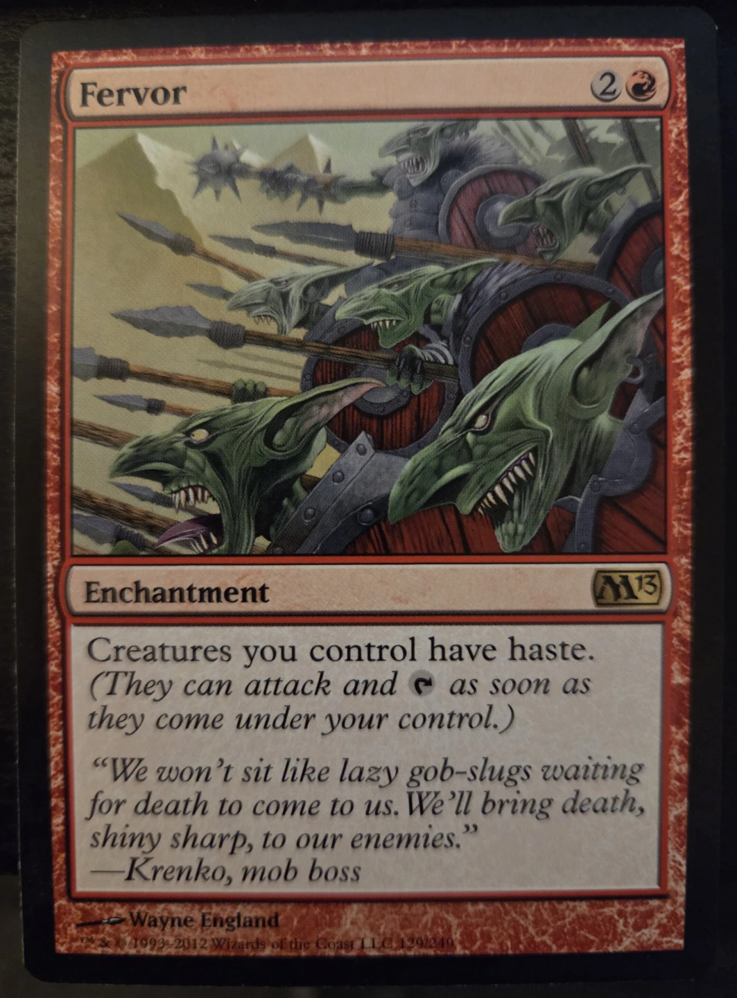 Fervor Magic the Gathering Card