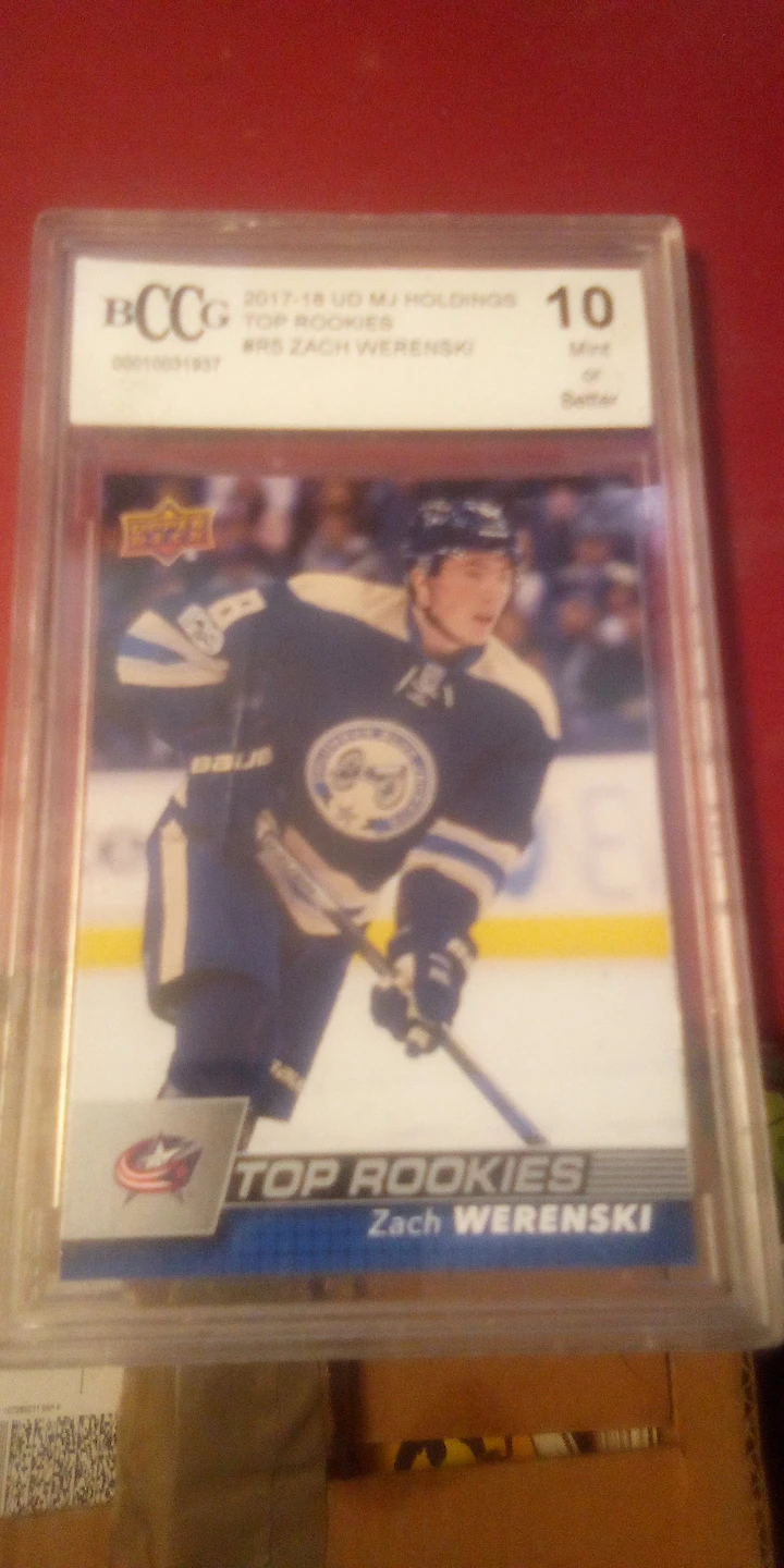 Zach Werenski 2017-18 UD MJ Holdings Top Rookies Hockey Card
