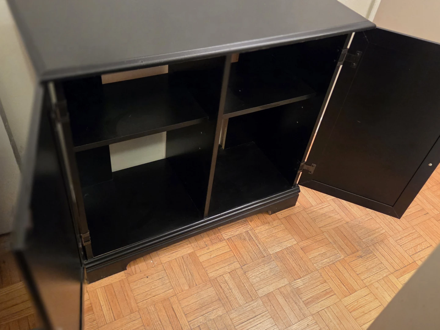 Aquarium stand - Black two-door storage cabinet - photo 2