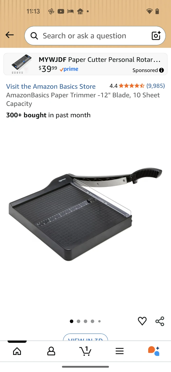 Amazon Basics Paper Trimmer