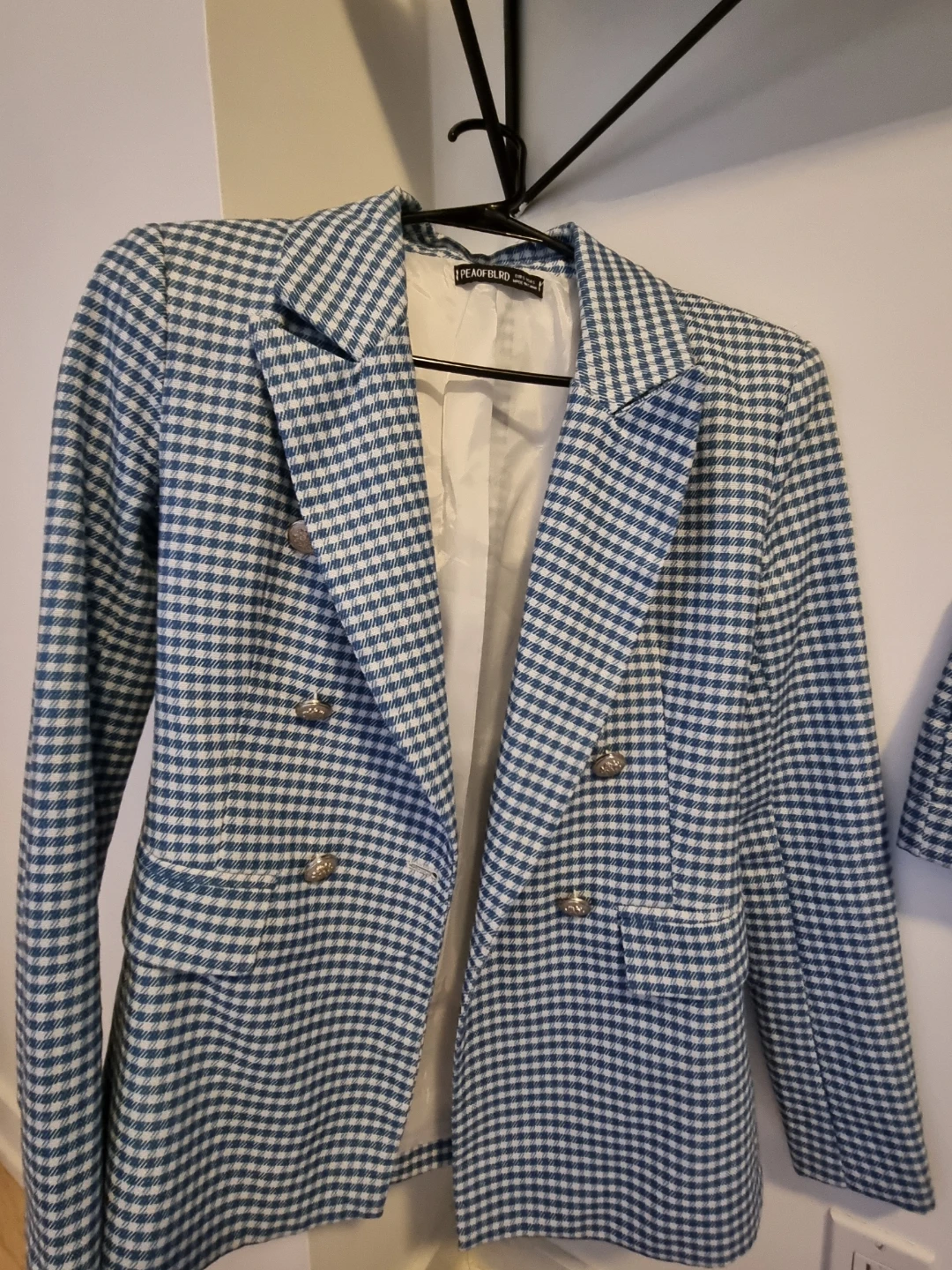 Blazer and Shorts Set Blue White - photo 2
