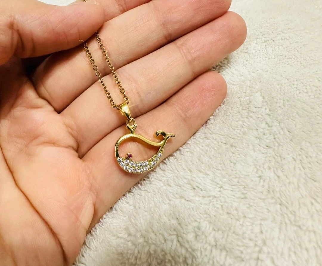 Gold Whale Pendant Necklace(new) - photo 2
