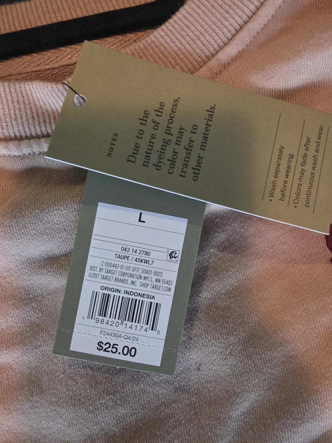 Target Crewneck Sweatshirt - L - Taupe - photo 2