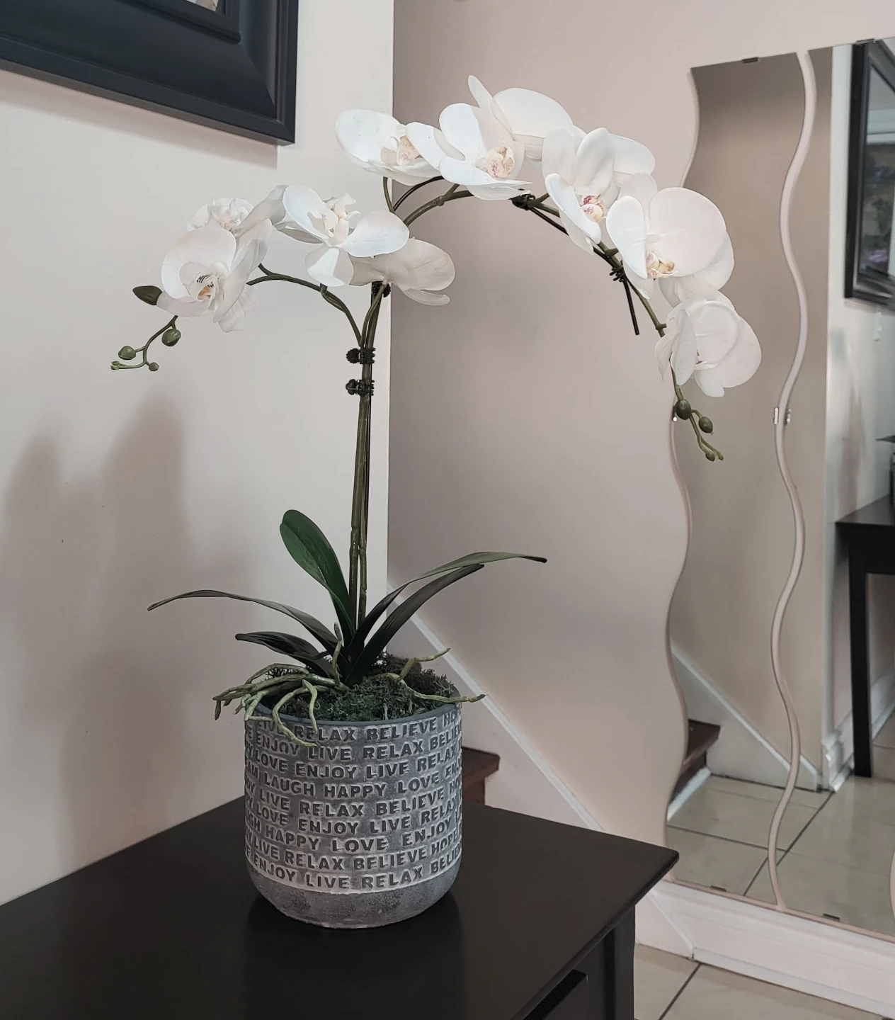 White Artificial Orchid Plant