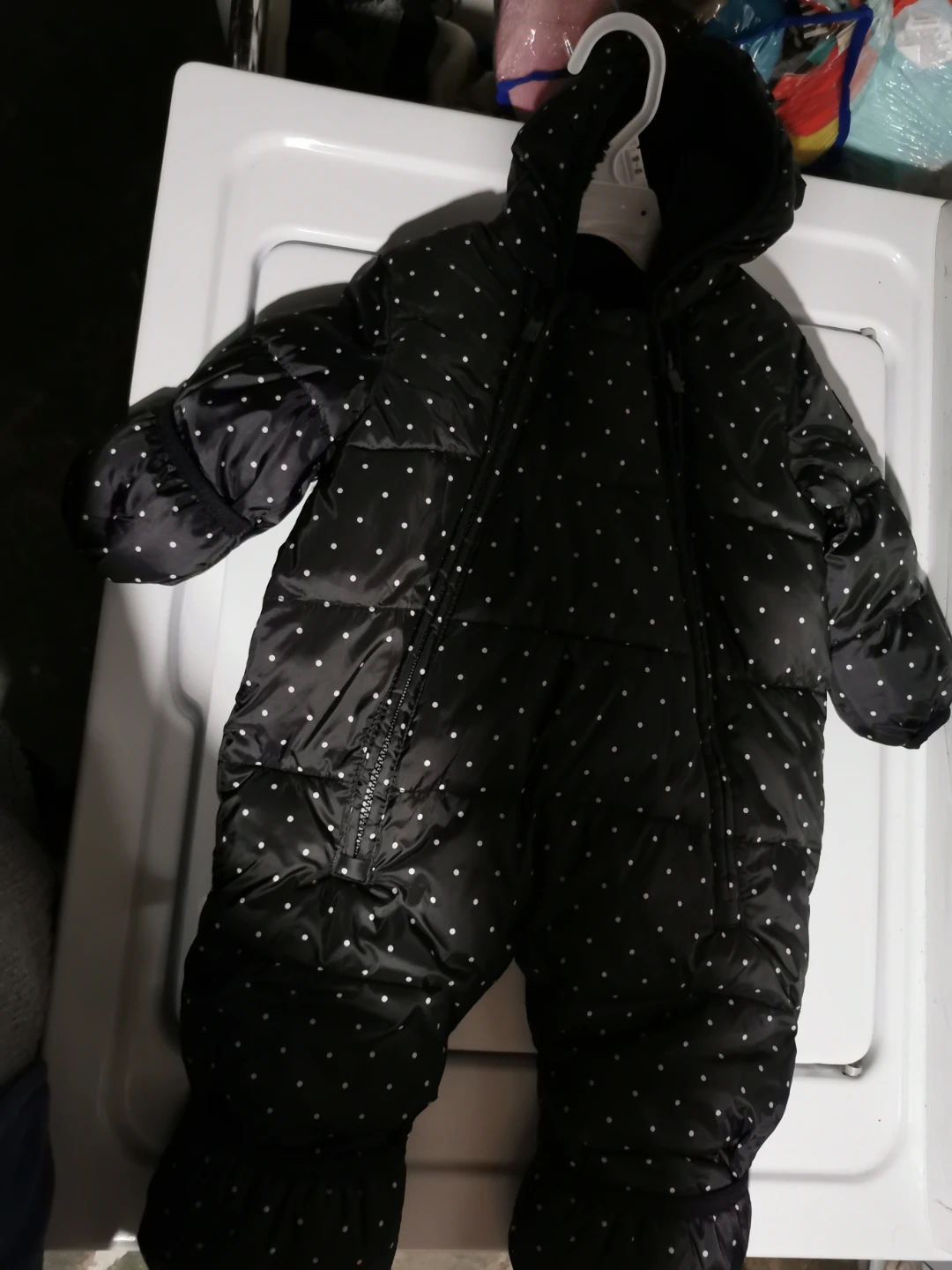 Baby Gap Snowsuit 0-6 Months Black Polka Dot 🏆 - photo 2