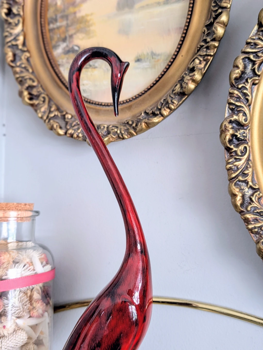 Beautiful Grenadier Art Pottery Handcrafted Glass Crane Figurine - photo 3