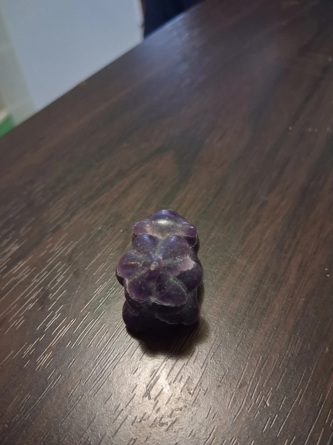 Natural Lepidolite Quartz Crystal Carved Bulbasaur - photo 3