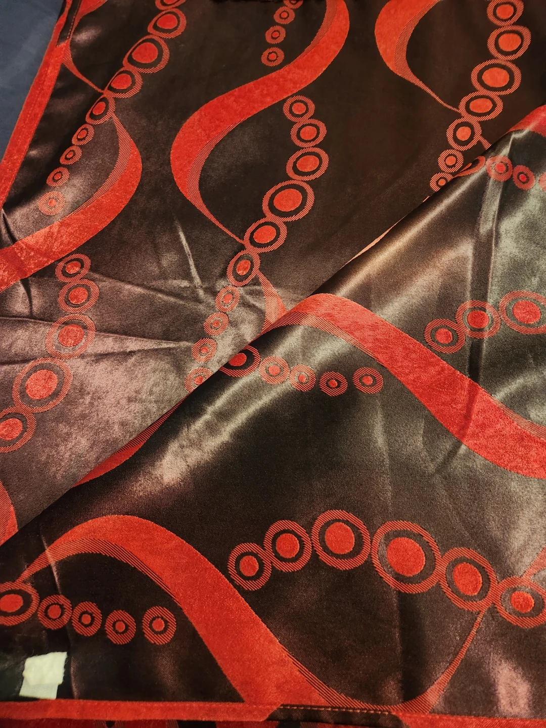 Red and Black Patterned Curtains - photo 5