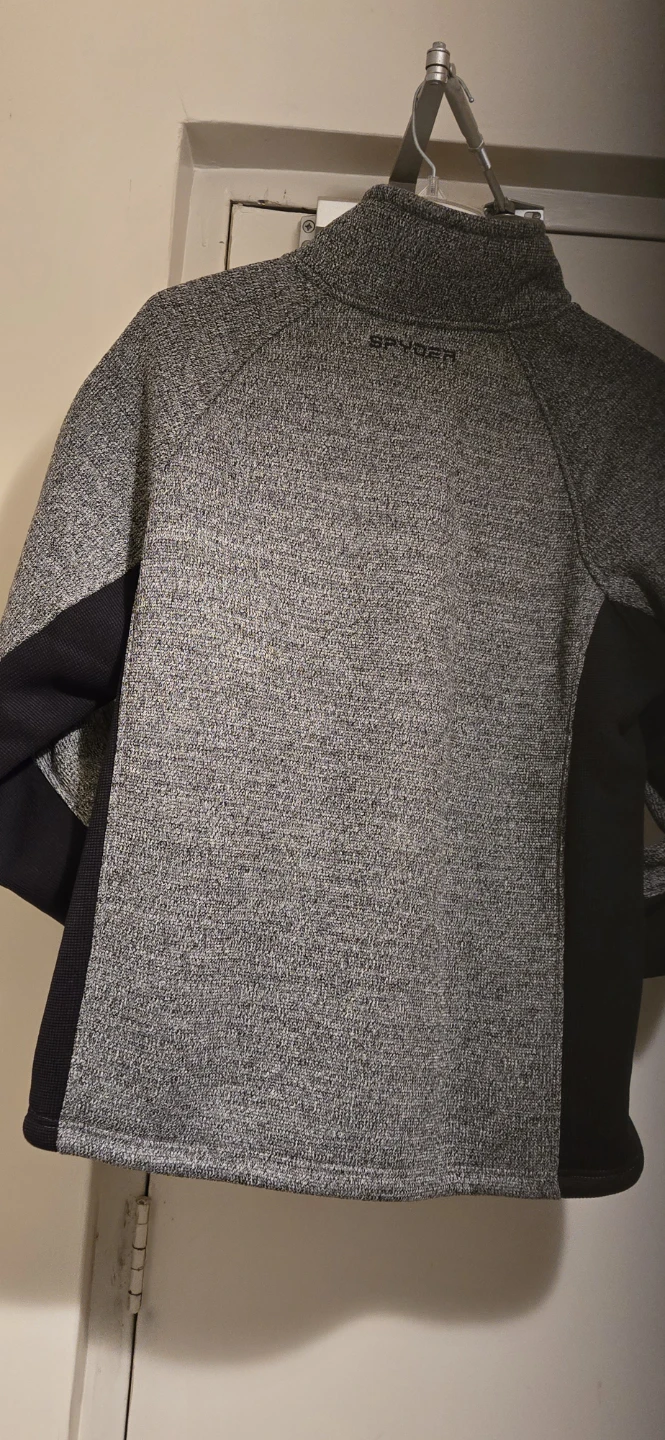Spyder Men's Charcoal Heather Fleece Jacket - Size L - photo 3