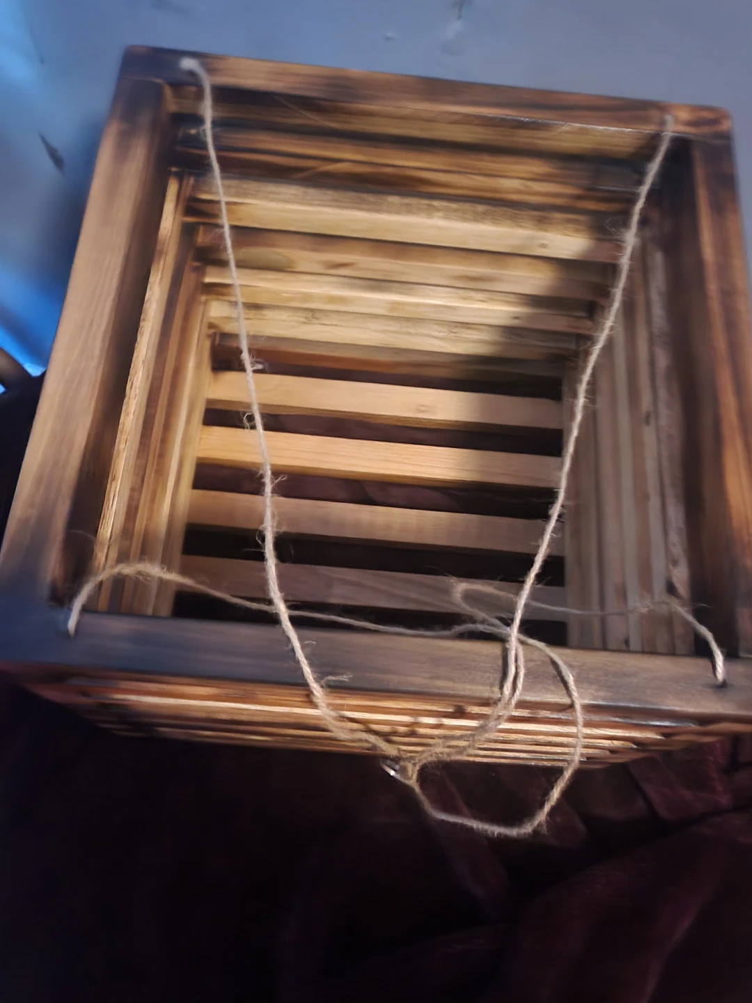 Wooden Hanging Planter Basket - photo 2