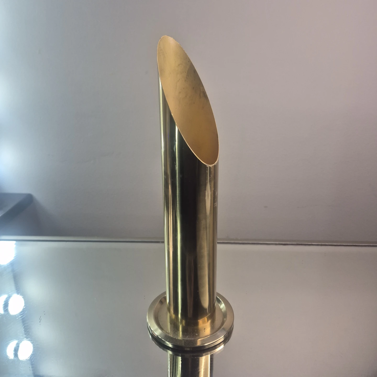 Brass Vase bamboo shape - photo 3