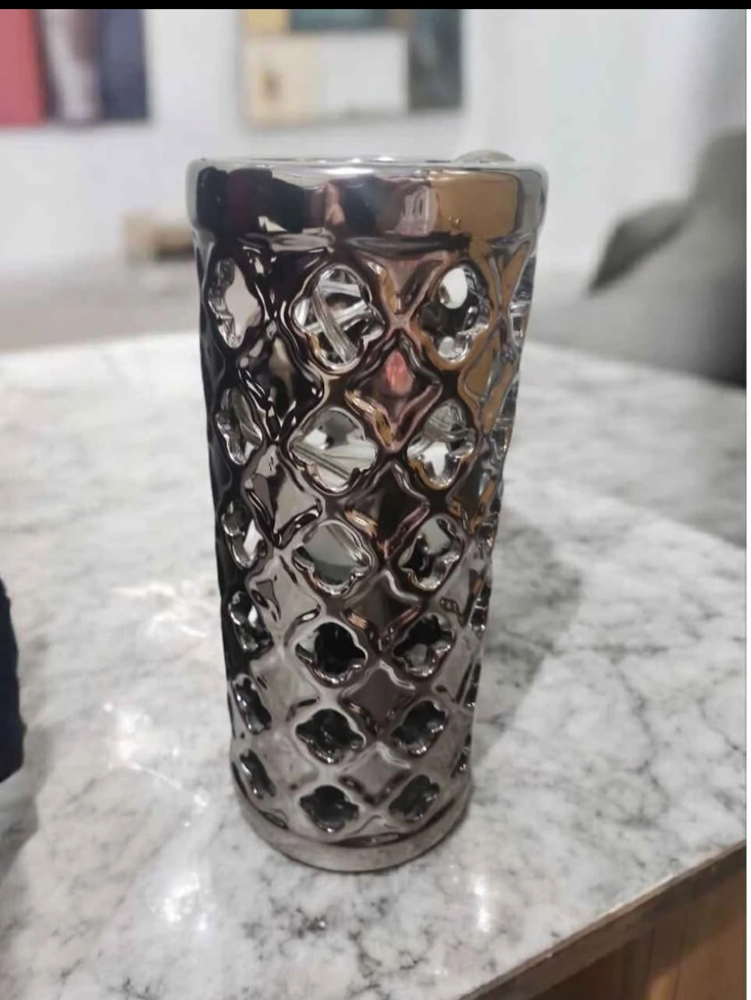 Decorative Table Lamp with Cutout Pattern - photo 4